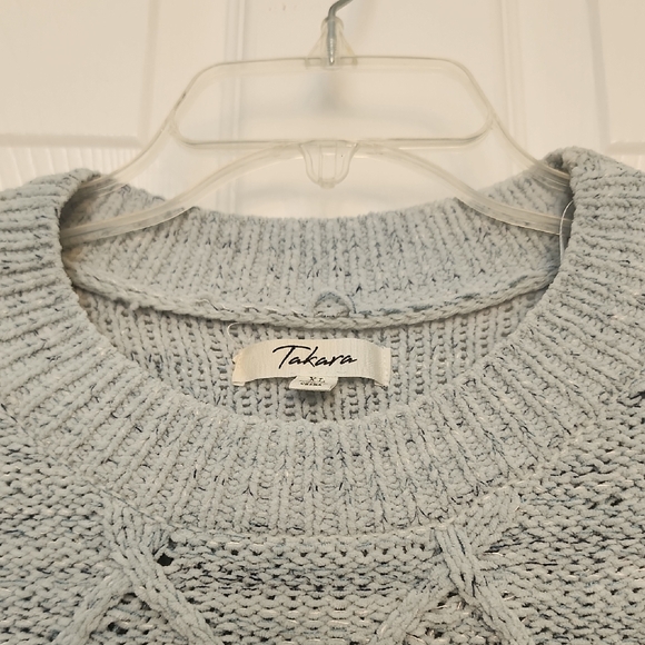Takara Light Gray Cable Knit Sweater - Picture 6 of 12